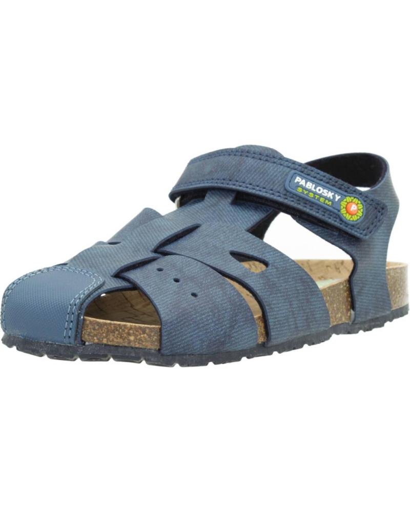 Pablosky Sandalia Niño 513925 Piel Color Marino Colección Verano 2024