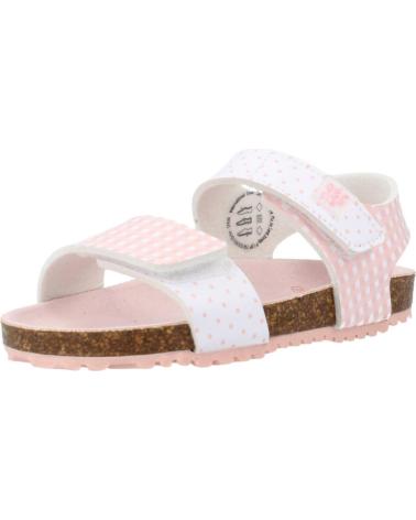 Sandali per Bambina GARVALIN SANDALIA VELCRO BLANCO Y ROSA