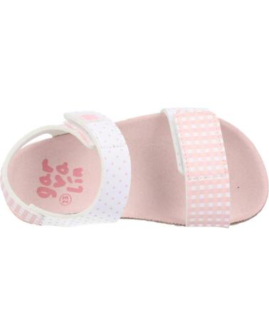 Sandali per Bambina GARVALIN SANDALIA VELCRO BLANCO Y ROSA