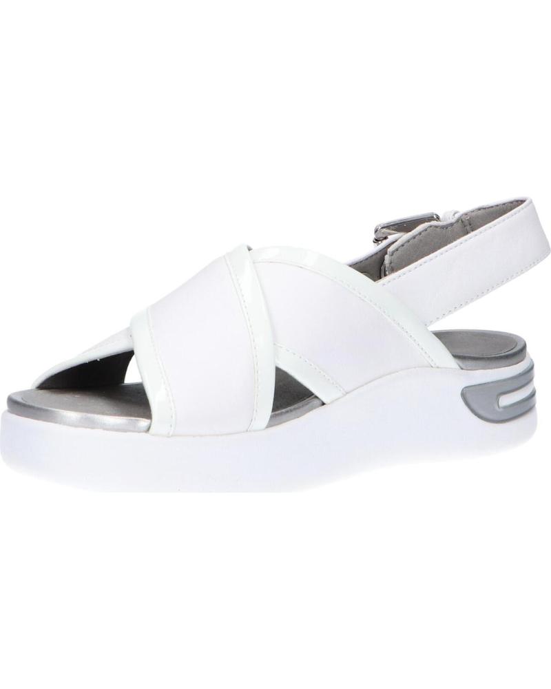 Geox Sandali Donna Beige Modello D35pac 0ma43 C5215 - Con Chiusura A Strappo E Plateau - Suola In Gomma - Larghezza Normale - 3