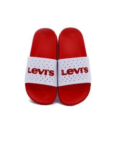 Woman and girl and boy Flip flops LEVIS LEVI´S - CHANCLA JUNE PERF  BLANCO ROJO
