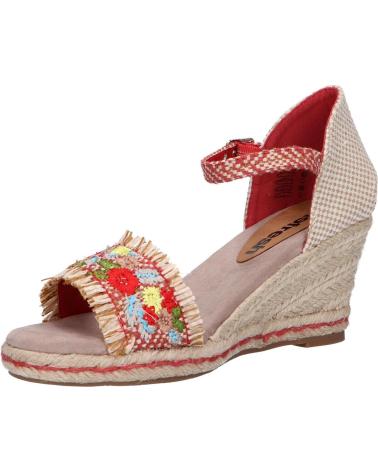 Sandálias de Mulher REFRESH 72246 TEXTIL ROJO