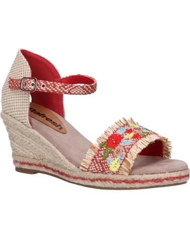 Sandálias de Mulher REFRESH 72246 TEXTIL ROJO