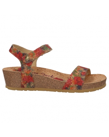 Woman Sandals PANAMA JACK CAPRI CORK B1 TEJIDO ROJO