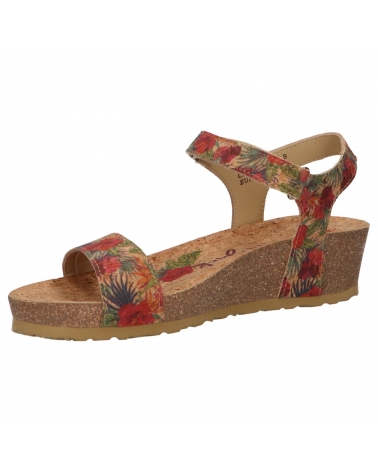 Woman Sandals PANAMA JACK CAPRI CORK B1 TEJIDO ROJO