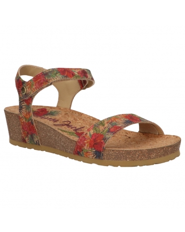 Woman Sandals PANAMA JACK CAPRI CORK B1 TEJIDO ROJO