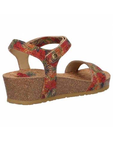 Woman Sandals PANAMA JACK CAPRI CORK B1 TEJIDO ROJO