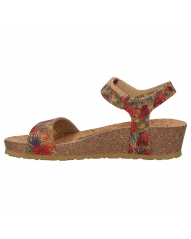 Woman Sandals PANAMA JACK CAPRI CORK B1 TEJIDO ROJO