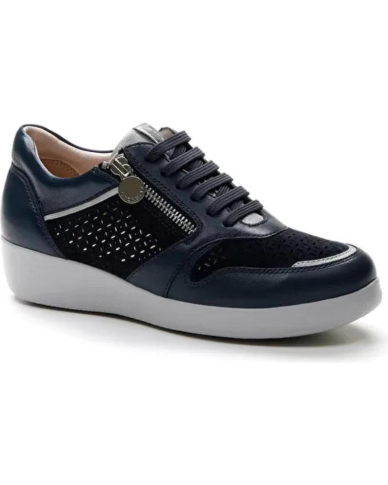 Leren Sneakers Met Riem Stonefly Paseo IV 40 Damessneakers - Leer En Suède Met Blusoft Rubberen Zool Blusoft Comfortzool