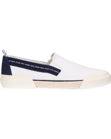 Man Trainers PEPE JEANS PMS10277 CRUISE SLIP ON  800 WHITE