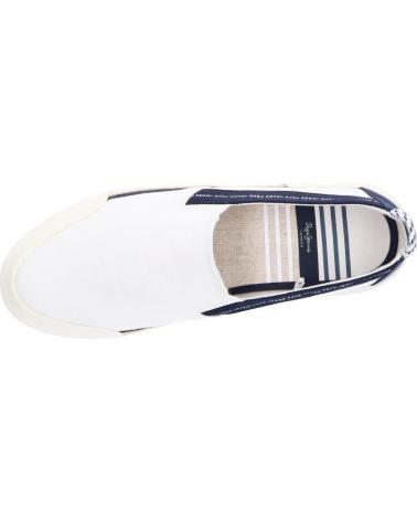 Man Trainers PEPE JEANS PMS10277 CRUISE SLIP ON  800 WHITE