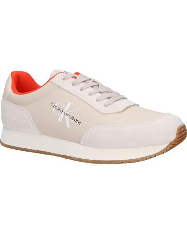 Zapatillas deporte de Hombre CALVIN KLEIN YM0YM00746 RETRO RUNNER ACF EGGSHELL-CREAMY WHITE-TRAVERTINE