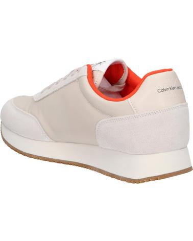 Zapatillas deporte de Hombre CALVIN KLEIN YM0YM00746 RETRO RUNNER ACF EGGSHELL-CREAMY WHITE-TRAVERTINE