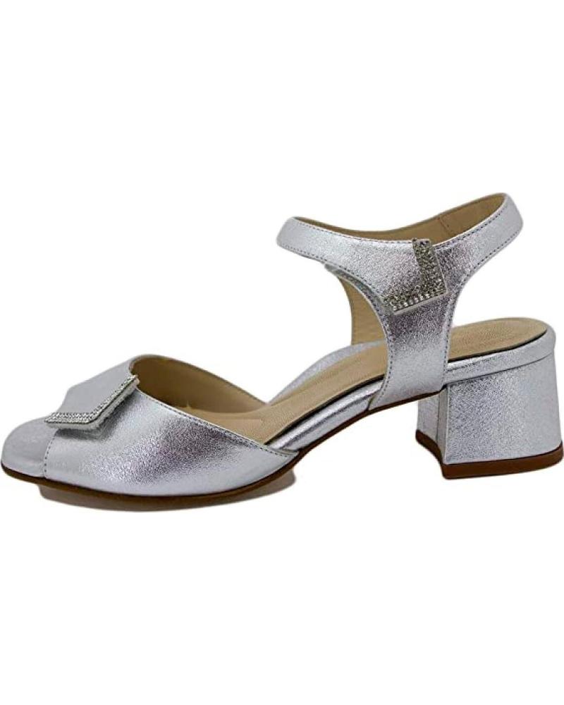 Sandali PIESANTO  per Donna SANDALIA VELCROS TACON 3 CM  PLATEADO